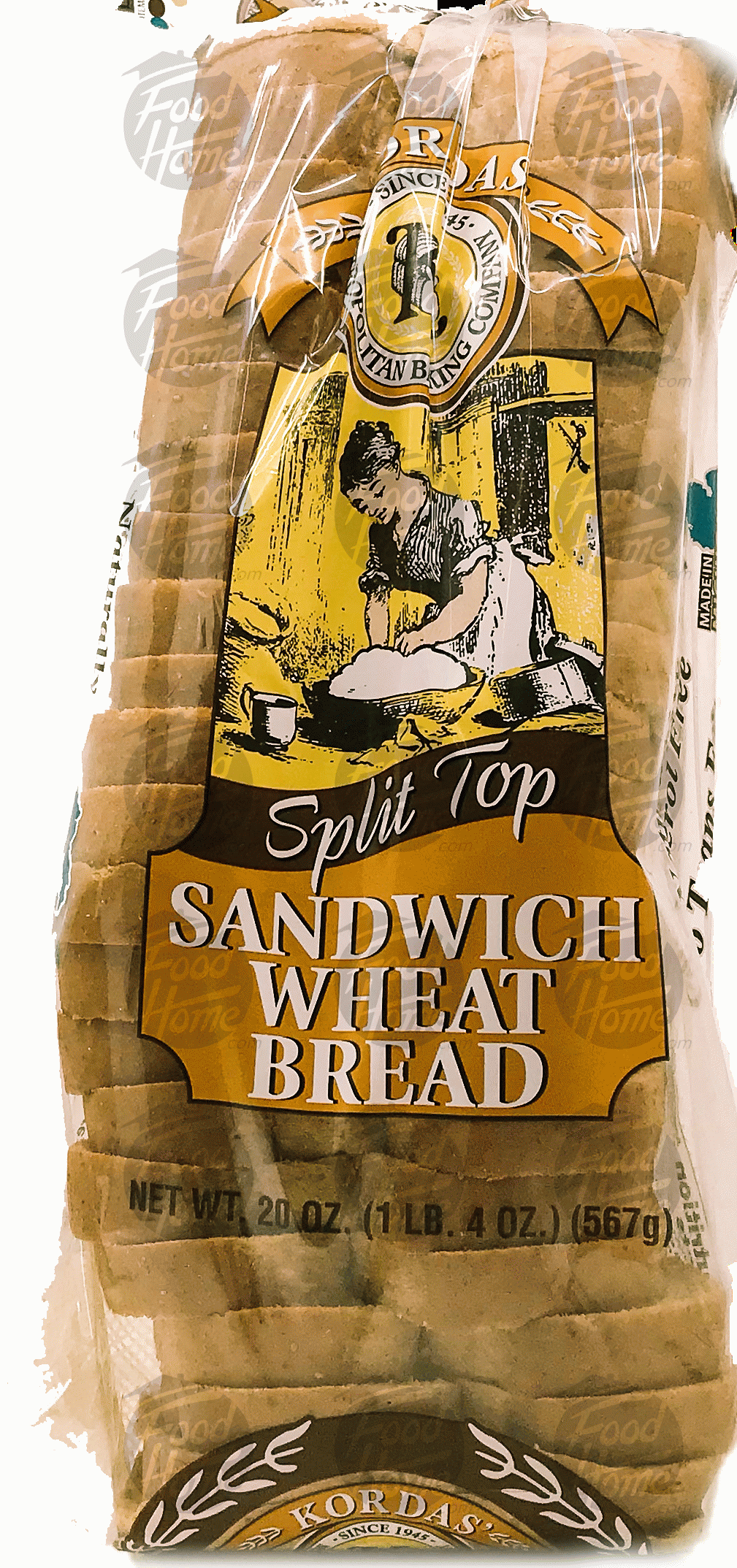 Korda's  wheat bread, sandwich, split top sliced loaf Full-Size Picture